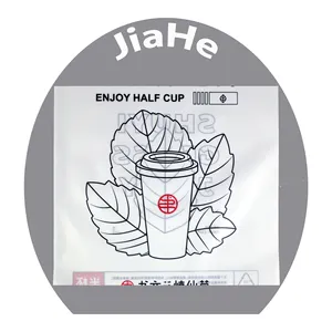100% biyobozunur PLA + PBAT ambalaj kalıp kesim çanta özel baskı tek ve çift fincan tek kullanımlık süt çay paketleme torbası