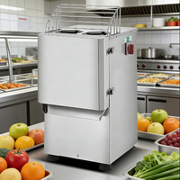 Groentesnijder/-snijmachine YYHB-QP20 Commercieel gebruik Motor 1100W Hoge efficiëntie Saladebereiding Komkommer/Tomaat Snijden Uniform 1mm Dun