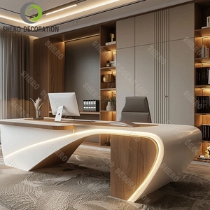 Tùy chỉnh cao cấp điều hành bàn gỗ văn phòng quản lý thiết kế bảng - Product Image 6