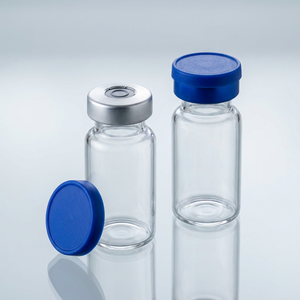 Medical Single Blue Color Easy Tear Flip Off Lids for Peptide Biotech Research Glass Xilin Vial Specimen Storage Bottles - Product Image 3