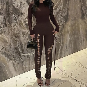 Combinaison sexy à manches longues pour femmes, nouvelle arrivée, dentelle ajourée, tendance - Product Image 4