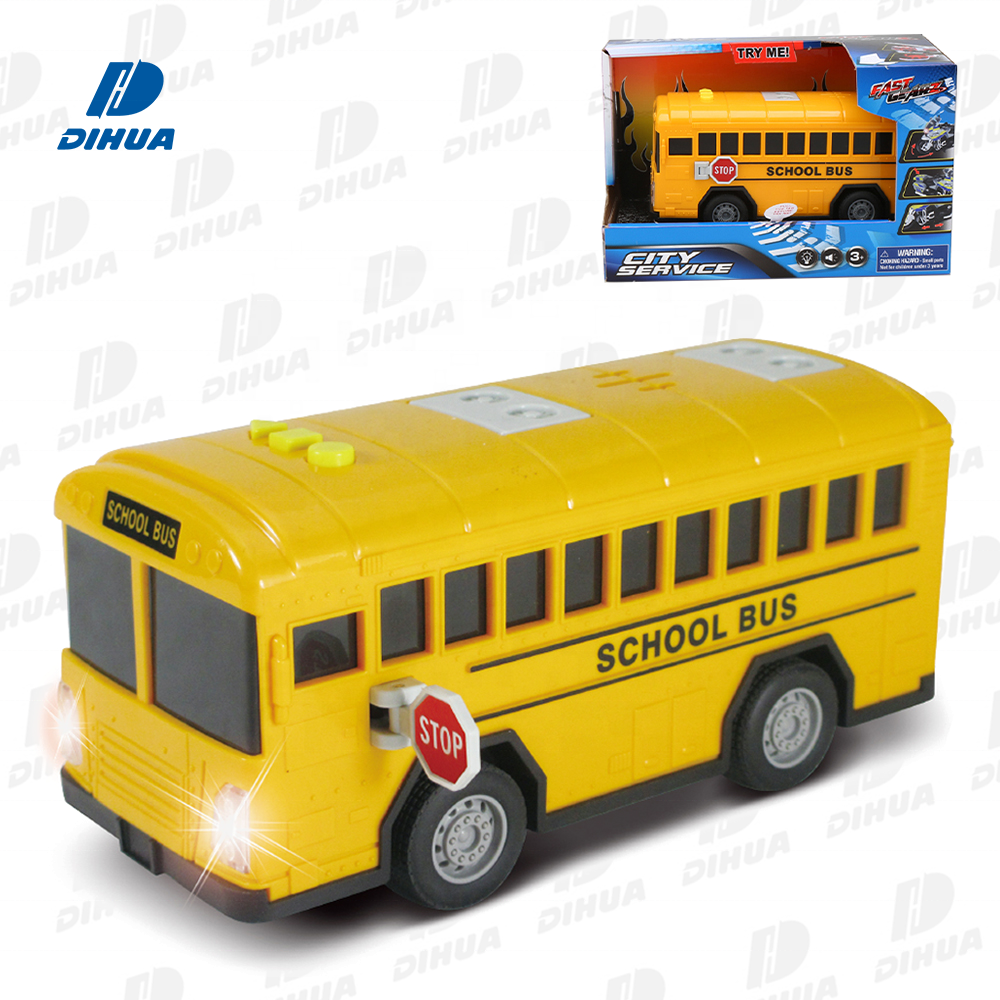 Jouet Bus à Double Étage Lumineux Et Sonore - Bus Modèle Jaune Avec Portes Ouvertes
