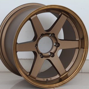 ล้อแม็กซ์ Jy Bronze and Black <span class=keywords><strong>Te37</strong></span> ขนาด 18x9.5/10.5 นิ้ว ผลิตจากอะลูมิเนียม PCD 6x139.7 สำหรับรถยนต์นั่งส่วนบุคคล รถกระบะ และรถ <span class=keywords><strong>SUV</strong></span> - Product Image 1