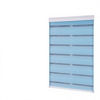 Store à enroulement occultant double couche en polyester et terylène Xiaohongshu, contrôlable par application, pour rideau à levage et abaissement