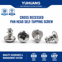 Sekrup Pembentuk Ulir Self Tapping untuk Plastik, Ukuran Khusus 1/8" 1/4" 3/8", Baja Karbon SS 304 316, Kepala Pan, Lubang Silang, ST3.5*10mm