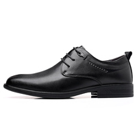 Bottines en cuir artificiel pour hommes, bout rond, fermeture éclair, chaussures de mode rétro de marque