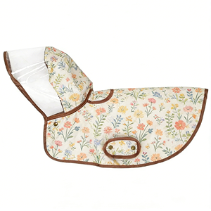 도매 애완동물 레인웨어 고품질 야외용 네발개 강아지 우비 후드 탈부착 가능 방수 강아지 재킷 견인 버클 포함 - Product Image 5