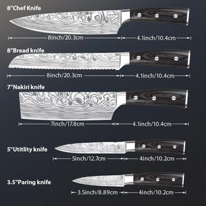 Набор кухонных ножей с деревянной ручкой - Product Image 6