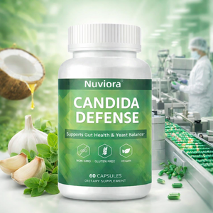 Cápsulas de Defensa Contra la Candidiasis de Marca Privada, Suplemento para el Equilibrio de la Levadura y la Salud Intestinal, Vegano, Sin Gluten, Sin OMG, OEM, ODM, 60 Cápsulas - Product Image 1