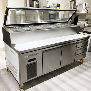 Tủ lạnh bàn chuẩn bị thức ăn đa năng, một nhiệt độ, dùng cho pizza, salad, sandwich, thiết bị làm lạnh cơ học, làm mát bằng gió - Product Image 2