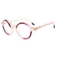 Lunettes rondes en acétate pour hommes et femmes, accessoire de mode, monture de luxe, tendance,