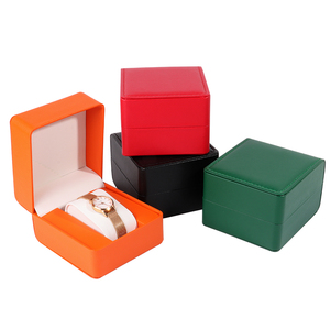 최저가 도매 심플한 PU 시계 주얼리 보관 케이스 내구성 좋은 싱글 시계 박스 - Product Image 1