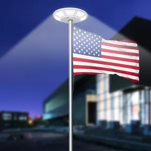 440 Leds Ultra Bright Solar Flagpole Light IP65 American Solar Powered Flag Pole LampI In White