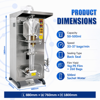 Machine d'emballage semi-automatique électrique industrielle de haute qualité pour l'industrie des boissons, remplissage et scellage de sachets d'eau pure
