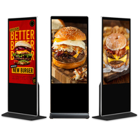 Meilleure vente 55 65 75 pouces Kiosque intelligent Affichage publicitaire vertical LCD Signalisation numérique Totem Kiosque à écran tactile debout au sol