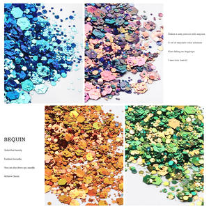 Lentejuelas Holográficas Aurora, Mezcla <span class=keywords><strong>de</strong></span> Tamaños Surtidos, Lentejuelas Iridiscentes y Polvo Brillante para Decoración <span class=keywords><strong>de</strong></span> Uñas, Manualidades y Venta al por Mayor - Product Image 2