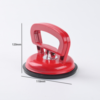 Ventosa manual de vacío premium resistente para vidrio, elevador grande de aleación de aluminio con doble mandíbula, mango de PP, diámetro de goma de 118 mm para