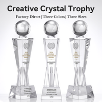Trofeo de Cristal Personalizado de Alta Calidad, Medalla con Diseño de Continente Esmerilado, Premio para Torneos Deportivos