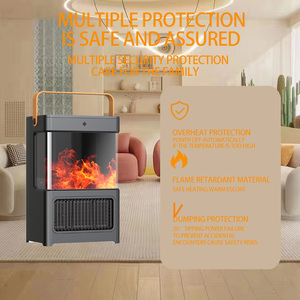 Portable rapide silencieux nouveau 3D Simulation flamme réchauffeur d'air chaud maison PTC chauffage en céramique bureau cheminée réchauffeur d'air intérieur - Product Image 5