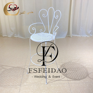White Metal High Chair for <b>Bar</b> <b>Table</b> Wedding Events Banquet Furniture Use - Product Image 5