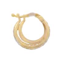 Pendientes de Aro de Oro de 14K con Zirconia, Estilo Bohemio, Engastados en Bisel, Venta al por Mayor, Modernos, con Zirconia Baguette y Redonda Pequeña, Joyería para Boda, Regalo para Él y Ella, para Mujer