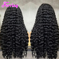 Wig Rambut Asli India Raw Indian Loose Deep Wave 30 Inch Burmese Curly Wave Full Lace Human Hair Wig 180 Density 13X6 Deep Wave Lace Front Wigs