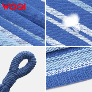 Le <span class=keywords><strong>hamac</strong></span> de camping en coton en toile pliable léger de Bohème, le plus vendu de WOQI, le lit à balançoire simple et double de jardin de jardin - Product Image 4