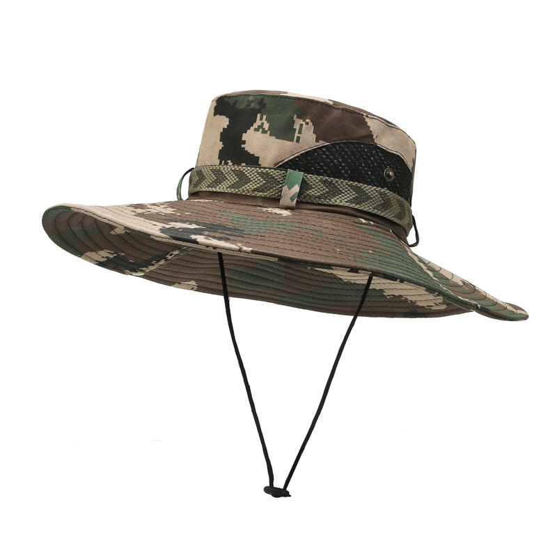 Уличная Панама, камуфляжная шляпа с широкими полями и защитой от ультрафиолета