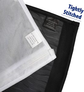 Durable Eco-friendly Reusable Polyester Cotton <b>Drawstring</b> Style <b>Laundry</b> <b>Bag</b> Zipper Foldable Mesh Design Stylish Fabric Washing - Product Image 2