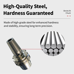 Mandrins à serrage thermique <span class=keywords><strong>Pro</strong></span> Series à équilibrage dynamique élevé pour centre d'usinage CNC HSK100A avec excentricité de 0,003 et norme DIN 69893 - Product Image 5