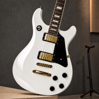 Guitare électrique LP personnalisée en usine, finition brillante, bois massif, OEM ODM