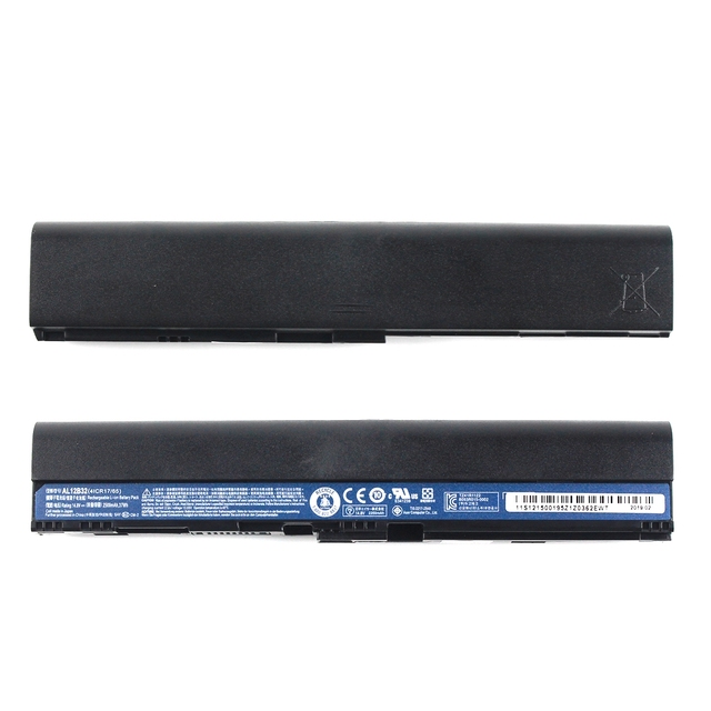 Replacement Laptop Battery for Acer 756 725 V5-131 V5-171 B113M Notebook AL12B32 AL12X32 Digital Battery Pack 2500mAh 14.8v