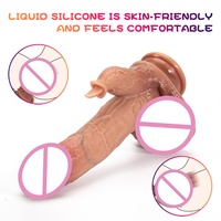 Juguete Sexual Personalizable para Adultos, Dildo con Forma de Pene Grande, Velocidad Variable, Control Remoto Eléctrico, Impermeable, Suave