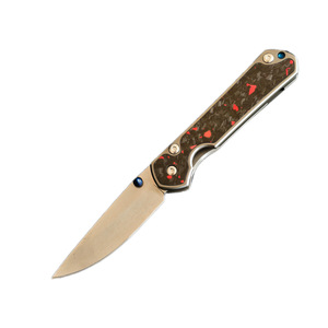Couteau pliant CR Compact 9CR14MOV, lame en acier, manche en fibre de carbone, lame utilitaire portable, aventures en plein air, OEM personnalisable, DIY - Product Image 6