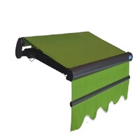 Auvent de terrasse en aluminium avec bras courbé pour rideau extérieur
