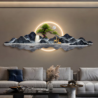 Vente en gros sur mesure Art mural illuminé par LED pour la maison Art mural de luxe sur toile Peinture à lumière LED 3D pour la décoration intérieure