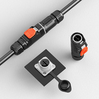 Connecteur circulaire étanche IP67 pour équipement industriel, 2, 3, 4, 5, 8 broches, fabrication en usine, max. 10A, pour applications électriques