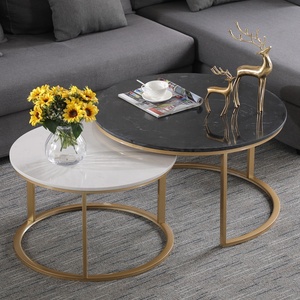 New ý thấp sofa mini Side làm tổ Bàn cà phê Tempered Glass Gương Bàn cà phê Set đá Top Bàn cà phê - Product Image 6