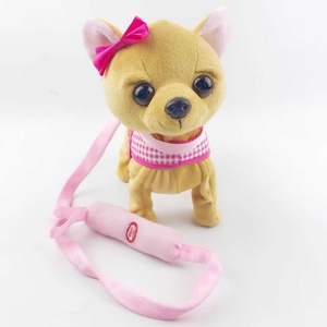 Chien en peluche électronique qui aboie avec bâton de laisse | <span class=keywords><strong>Jouet</strong></span> <span class=keywords><strong>interactif</strong></span> pour animaux de compagnie | Jouets pour enfants sûrs en gros - Product Image 1