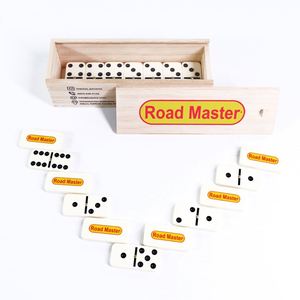Best Quality Custom logo Wooden Domino Game with Wooden <b>Storage</b> <b>Box</b> Made Domino Children Game for Entertainment - Product Image 3
