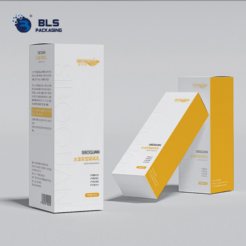 High quality Recyclable Printing Varnishing foldable Custom Printed Face Cream Cosmetic Paper Packaging Box
