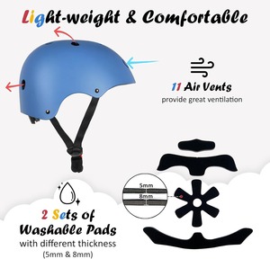 Nhà Máy Oscr Bán Buôn Thể Thao Kép Kid Mũ Bảo Hiểm ABS + PC Chất Liệu An Toàn Bảo Vệ Cho Trẻ Em Của Rollerblading Đi Xe Đạp Cưỡi - Product Image 6