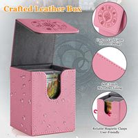 Boîte de rangement pour cartes à collectionner TCG CCG, compatible avec les cartes MTG, en cuir PU premium avec symboles Planes Walker