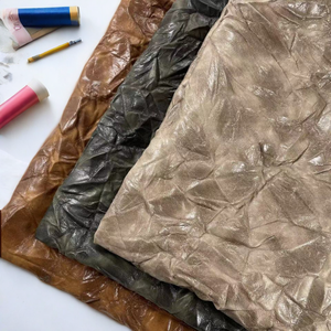 सोफे परिधान बैग के लिए विंटेज 3 डी रेक्सिन पु चमड़े के कपड़े प्राकृतिक झुर्रियों की शैली-सिंथेटिक चमड़े उत्पाद - Product Image 1