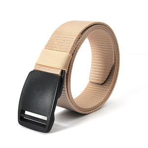 Ceinture en nylon Jinhua 125 cm avec boucle à plaque détachable, décontractée, pour homme, en tissu, beige, printemps 2023 - Product Image 4