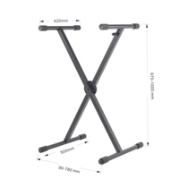 Wholesale Huyo Professional Music Piano Ultimate Foldable Metal Keyboard Stand