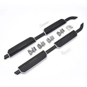 Land Rover Defender Aluminum Alloy Running Boards 110 130 <b>Screw</b> Fixing Foldable Black Silver Border Full <b>Set</b> - Product Image 1
