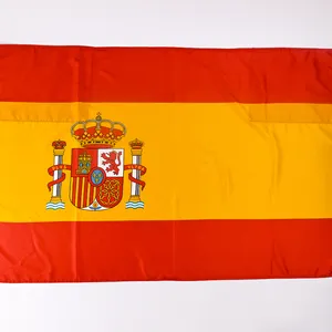 聚酯纤维3x5西班牙接受您自己设计的定制国家世界各地的人体旗帜斗篷进行装饰