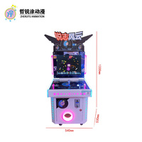 Machine de jeu électronique d'arcade à monnayeur pour enfants, jeu parent-enfant, jeu de divertissement, avec le thème 'Le serpent gourmand'