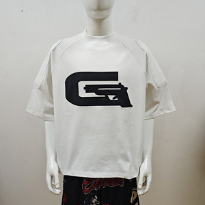 T-<span class=keywords><strong>shirt</strong></span> en coton blanc de haute qualité, coupe oversize à épaules tombantes, personnalisable avec logo, pour <span class=keywords><strong>homme</strong></span> - Product Image 4